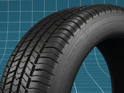 Car tire 01 3D model