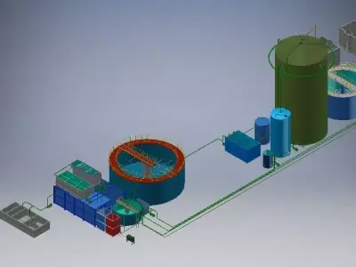 WWTP PLANT 3D model