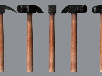 Hammer Low-poly 3D model shop