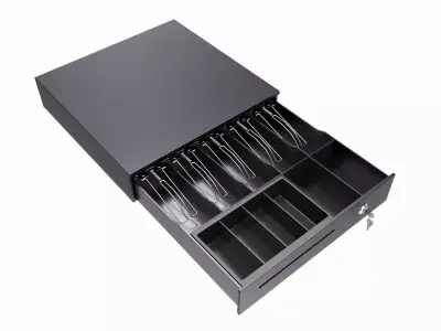 Cash Register Drawer for POS System open 3D model