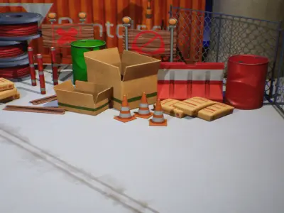 Stylized Industry Low-poly 3D model