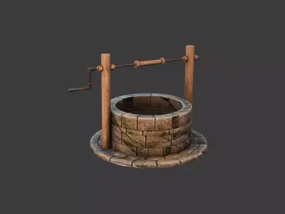 Historic Masonry - Medieval Wells Collection Low-poly 3D model