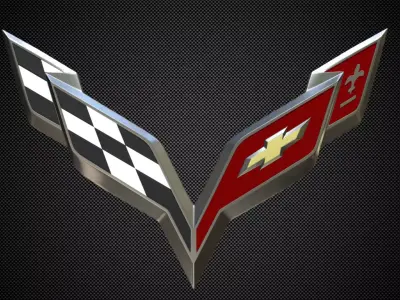 corvette logo 3D model