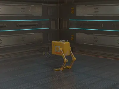  mini search robot Low-poly 3D model