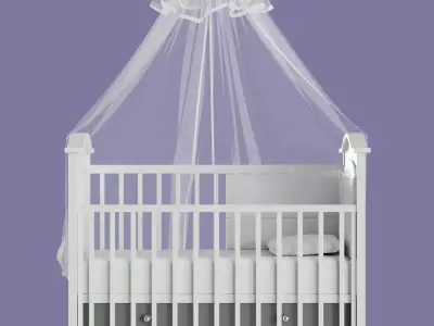 Childis baby Bed set 3d model 3D model