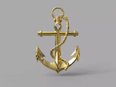 Anchor silver 3D model