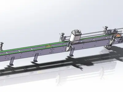 Labeling machine assembly line 3D model