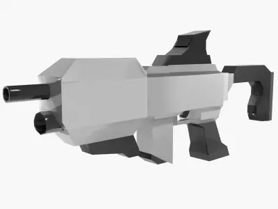 Sci-Fi Style Carbine Low-poly 3D model