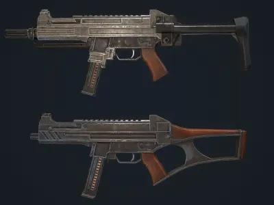 Criket gun Low-poly 3D model
