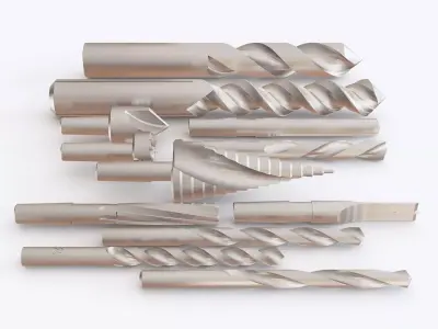 Drill bit set 01 3D model