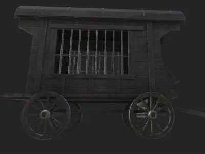 Prison Wagon Low-poly 3D model