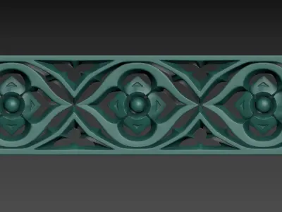 Gothic seamless ornament 03 3D print model