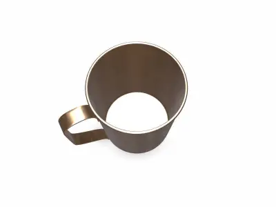 Old Brass Mug PBR Low-poly 3D model