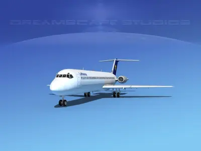 Douglas DC-9-40 Lufthansa 3D model