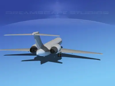 Boeing 717-200 Unmarked 2 3D model