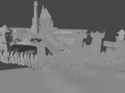 castle harry potter Free 3D model