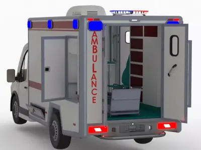 Ambulance Box Type 3D CAD 3D model