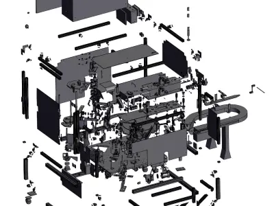 Mascara Filling and Capping Machine  3D model