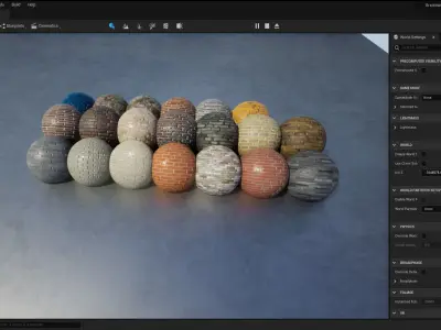 Free Unreal Engine 5 Brick and Walls Materials Pack Free low-poly 3D model