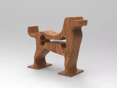 Decorative Dog Low-poly 3D model