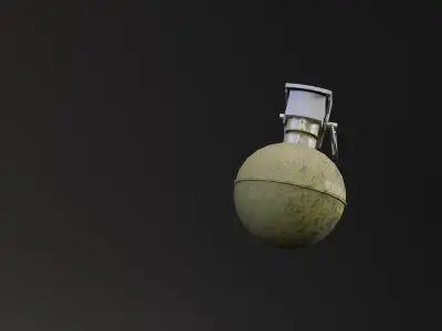 Fragmentation Grenade M24 Free low-poly 3D model