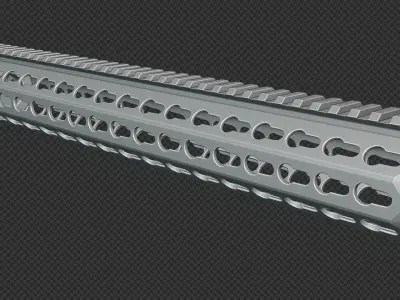 AR-15 KAC URX4 145Inch KeyMod Handguard Low-poly 3D model