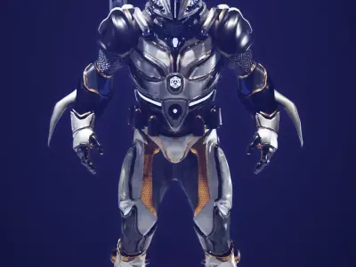 Knight Dark  Warrior  Low-poly 3D model