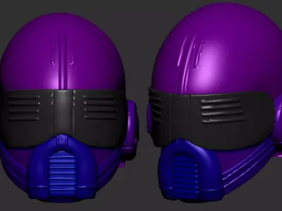 helmet high poly sculpt 3d printable ver 7 3D model 3D model get