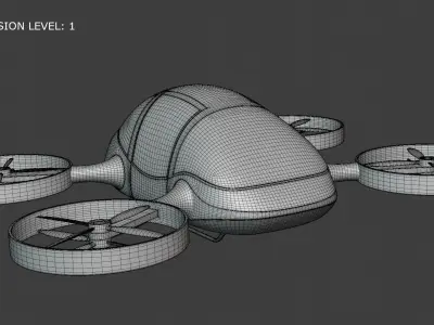 Passenger drone concept 8 3D model