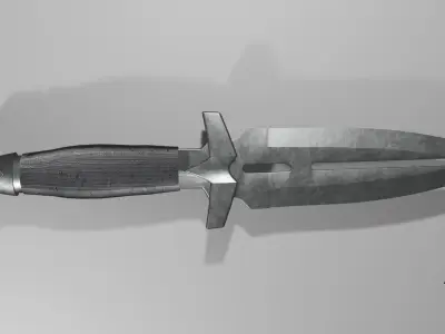 Fighting Dagger Free low-poly 3D model