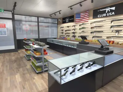 Gun shop Low-poly 3D model