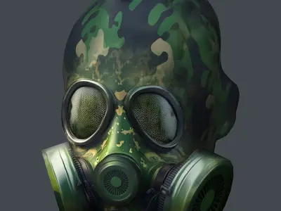 Helmet 3d model military combat Military Low-poly Low-poly 3D model 5