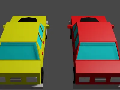 Cars for cartoon Free 3D model
