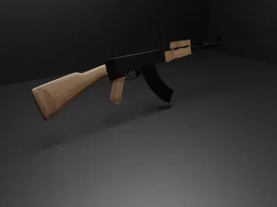 Ak-47 Low-poly 3D model order
