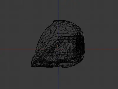 Sci-Fi Low Poly GameReady Helmet 3D Model Low-poly 3D model