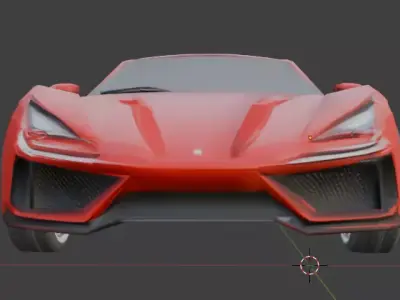 sport car low poly Low-poly 3D model