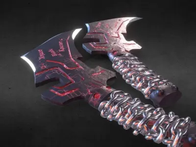Demon blade Kratos Low-poly 3D model