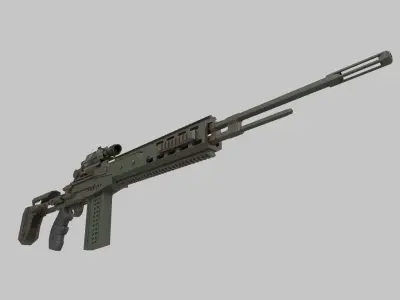 Assault rifle 3D model shop