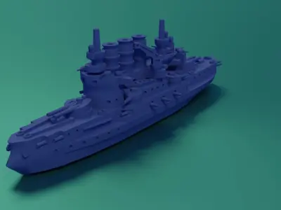 SMS Braunschweig 1902 3D print model