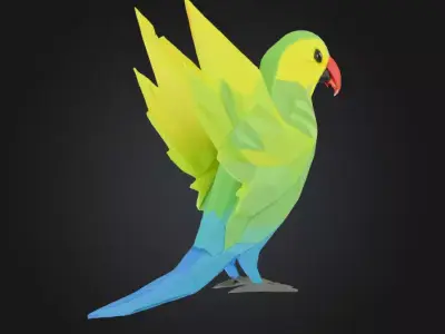 Geometric Parrot 3D Modern Decorative Sculpture Free 3D print model purchase