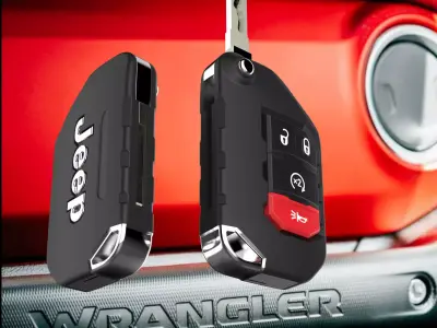 Car  key  - JEEP WRANGLER 3D model
