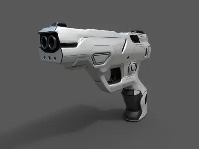 Futuristic Sci-Fi Pistol - Free 3D Model Free 3D model