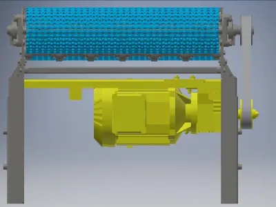 Slat Chain Conveyor 3D model 3D model