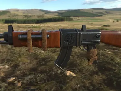 Custom Assault Rifle Low-poly 3D model