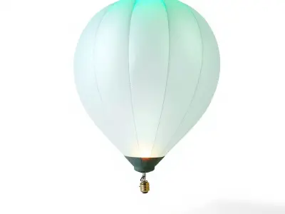 Night Glow Hot Air Balloon model pack Low-poly 3D model