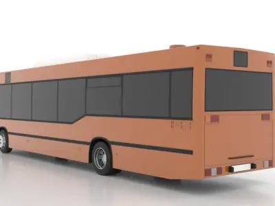 Mercedes-Benz O405N2U Low Low-poly 3D model