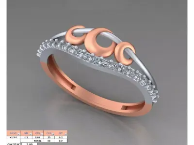 NEW ITALIAN 96 LADIES RINGS COMLETE LOT 3D print model