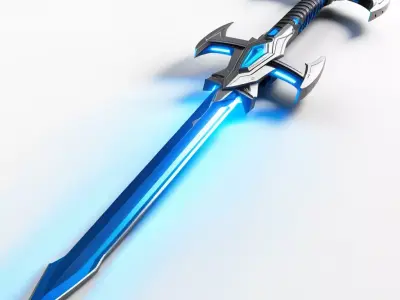 Futuristic Energy Sword 3D Model 3D model