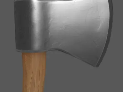 Axe Low poly PBR Simple Free low-poly 3D model