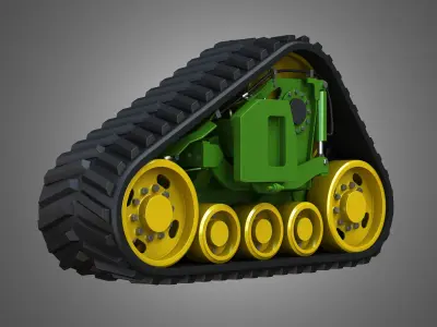 Rubber  Crawler Track Systems  - Package 3D model